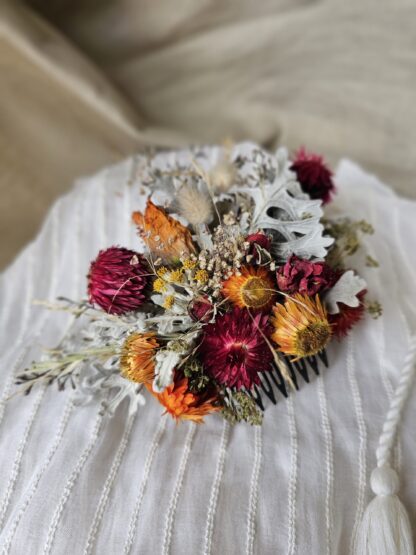 Rustic Elegance Dried Flower Hair Comb